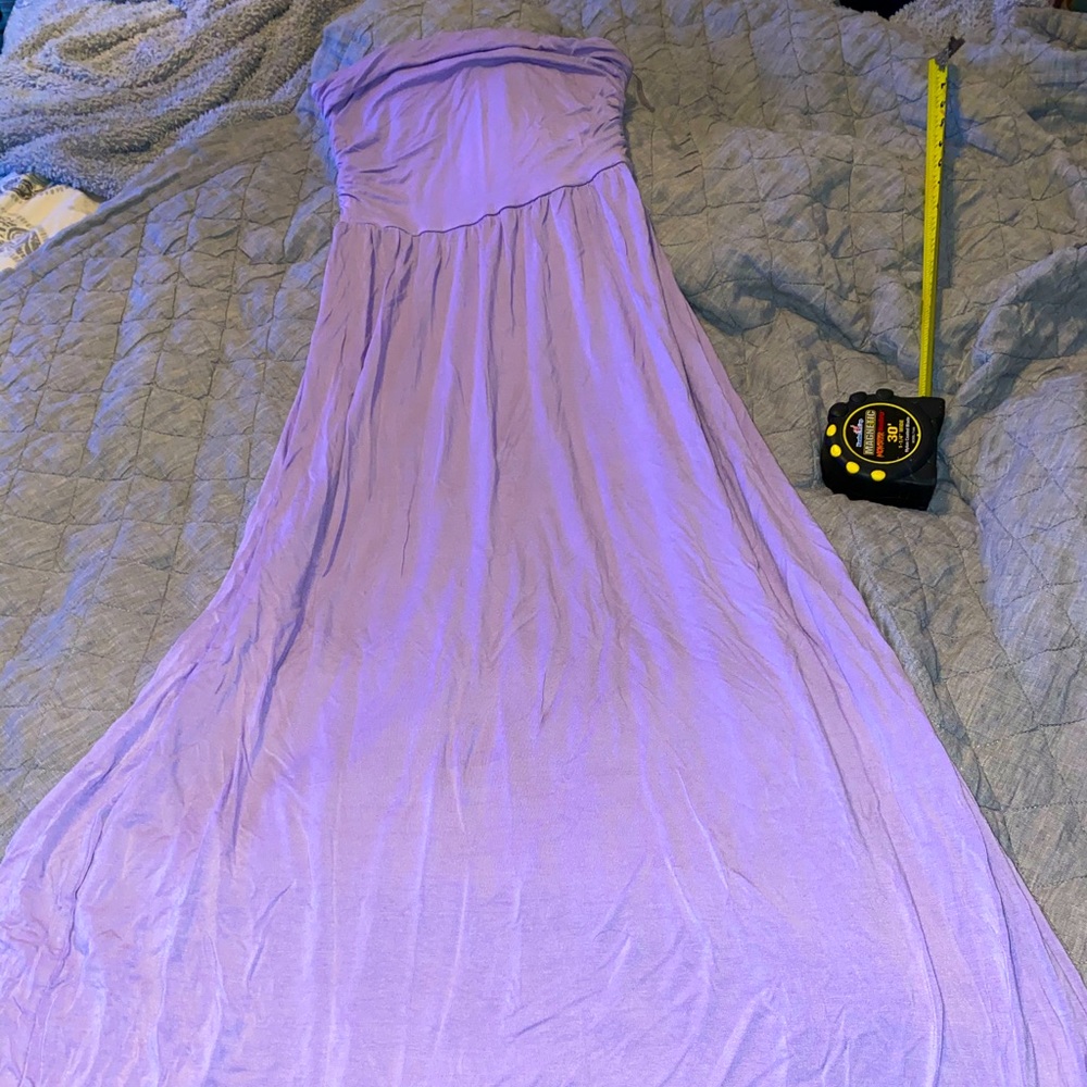 Maternity strapless maxi dress
